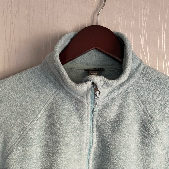 Eddie Bauer Women’s Small Fleece Quarter Zip, Classic Fit, Soft Teal - Picture 4 of 7